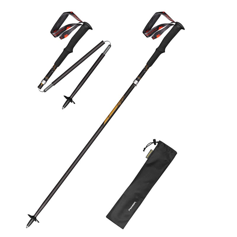 Trekking Pole Carbon - Bastone da passeggio pieghevole in fibra