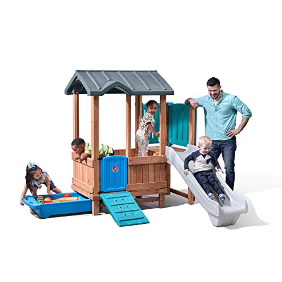 Outdoor Adventure For Kids - Casetta e scivolo Woodland Adventure, set