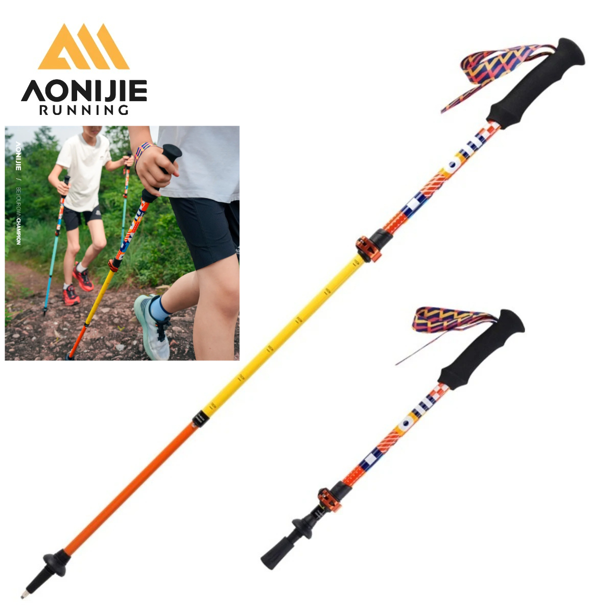 Trekking Pole Carbon - 2 Pezzi AONIJIE E4245 Bastoncini da