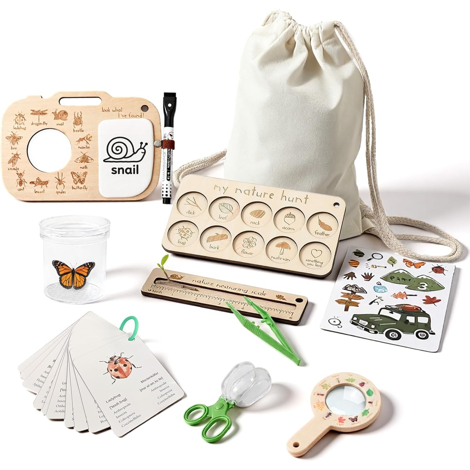 Outdoor Adventure Learning - Kit Cacciatore di Insetti per Bambini