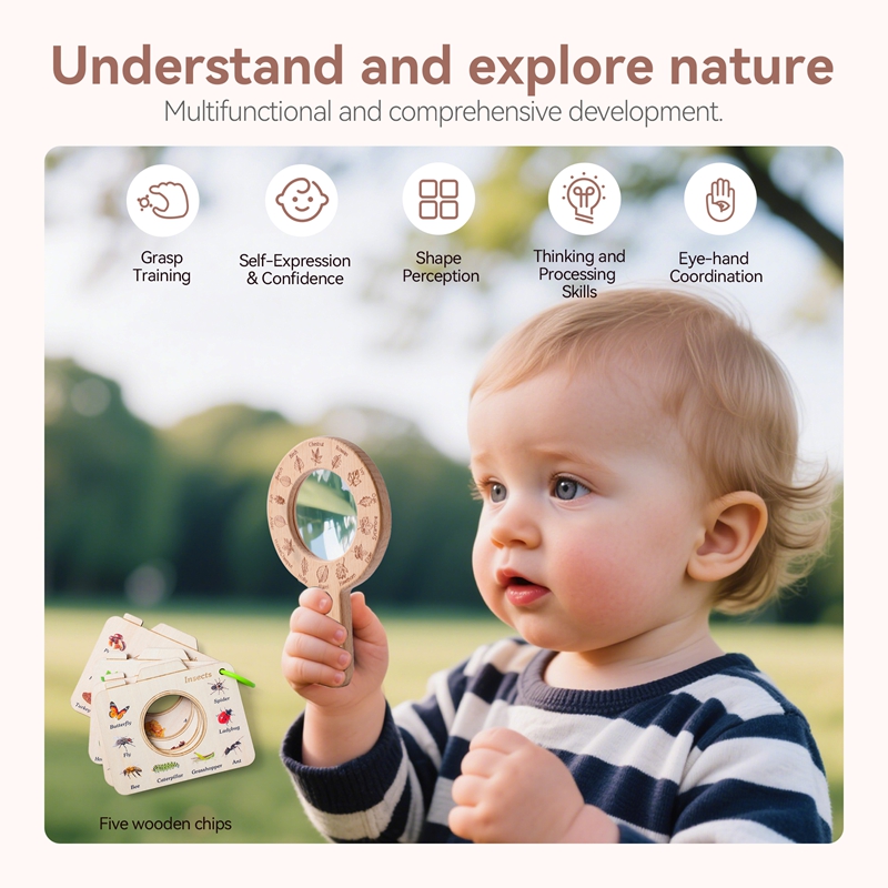 Lente d'ingrandimento in legno - Outdoor Adventure Learning recensione e prezzo